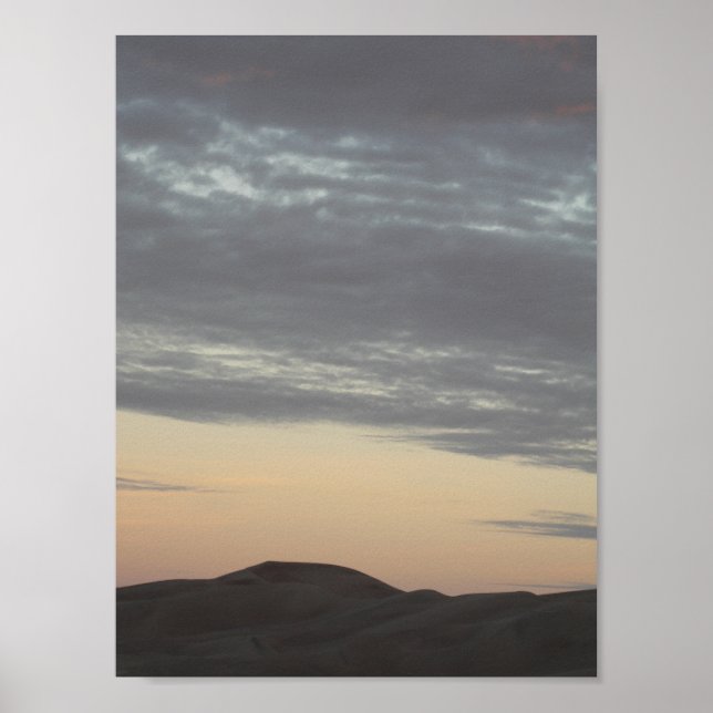 Sunset Over the Great Sand Dunes, Colorado Poster (Front)
