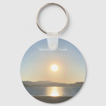 Sunset Over The Gunnison River Postcard Keychain by Brookelorren at Zazzle