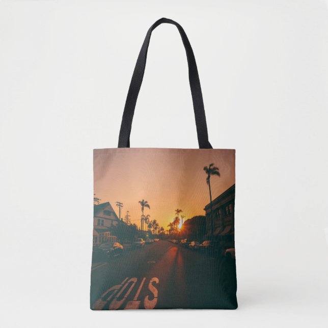 Sunset over the horizon tote bag (Front)