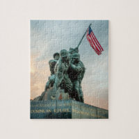 Sunset Over the Iwo Jima Memorial Jigsaw Puzzle