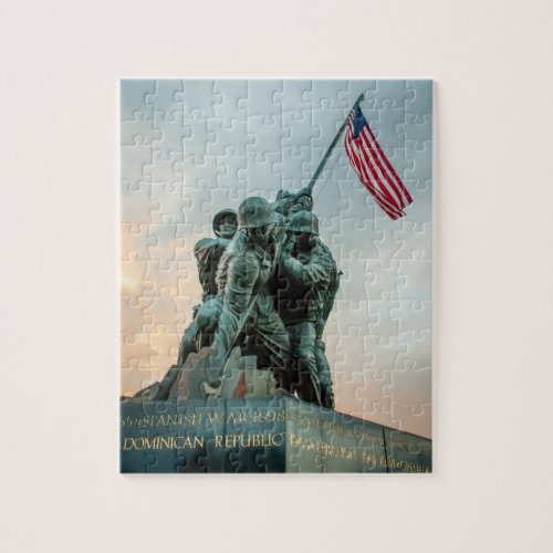 Sunset Over the Iwo Jima Memorial Jigsaw Puzzle