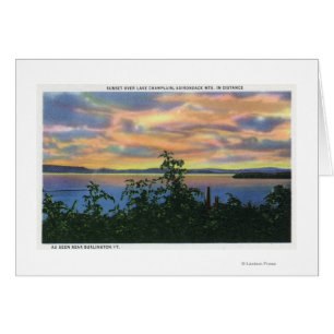 Sunset over the Lake, Adirondack Mts in Cards