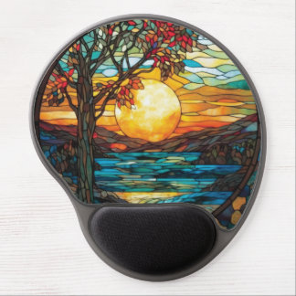 Sunset over the lake Gel Mouse Pad