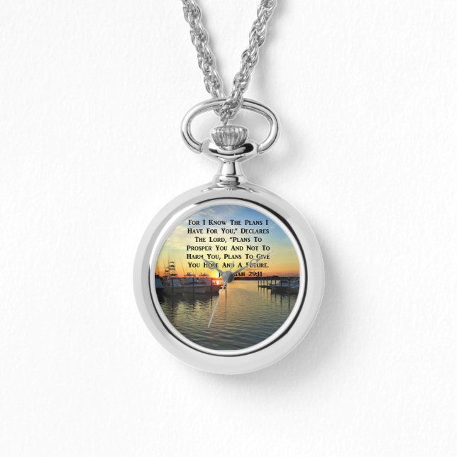 SUNSET OVER THE LAKE JEREMIAH 29:11 SCRIPTURE WATCH (Front)