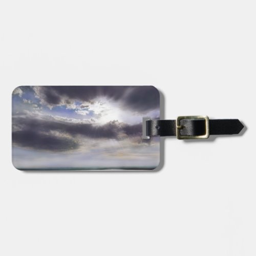 Sunset over the lake luggage tag