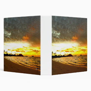 Sunset Over the Maldives 3 Ring Binder