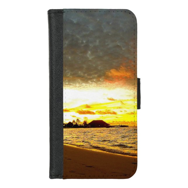 Sunset Over the Maldives iPhone Wallet Case (Front)