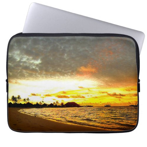 Sunset Over the Maldives Laptop Sleeve