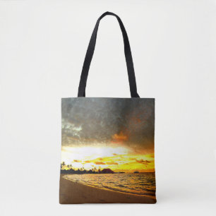 Sunset Over the Maldives Tote Bag