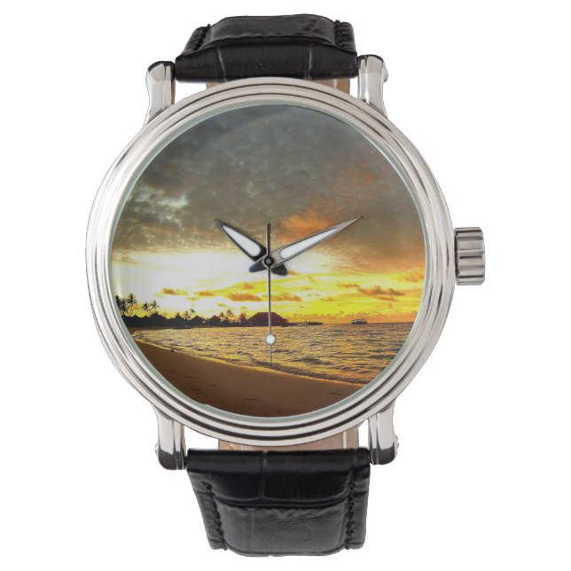 Sunset Over the Maldives Watch (Front)