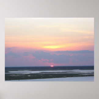 Sunset Over the Margate NJ bay Poster