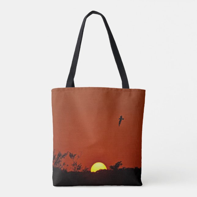 Sunset Over The Marsh Tote Bag (Back)