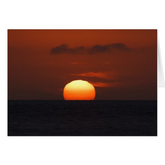 Sunset over the ocean cards (Front Horizontal)