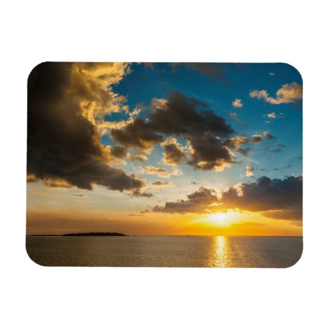 Sunset Over The Ocean, Fiji Magnet (Horizontal)