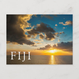 Sunset Over The Ocean, Fiji Postcard