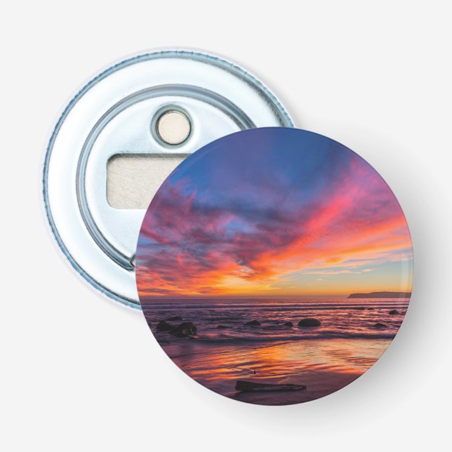 Sunset over the Pacific from Coronado 2 Bottle Opener (Front)