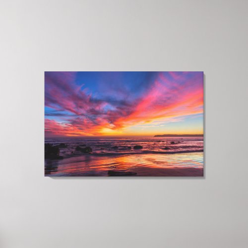Sunset over the Pacific from Coronado 2 Canvas Print