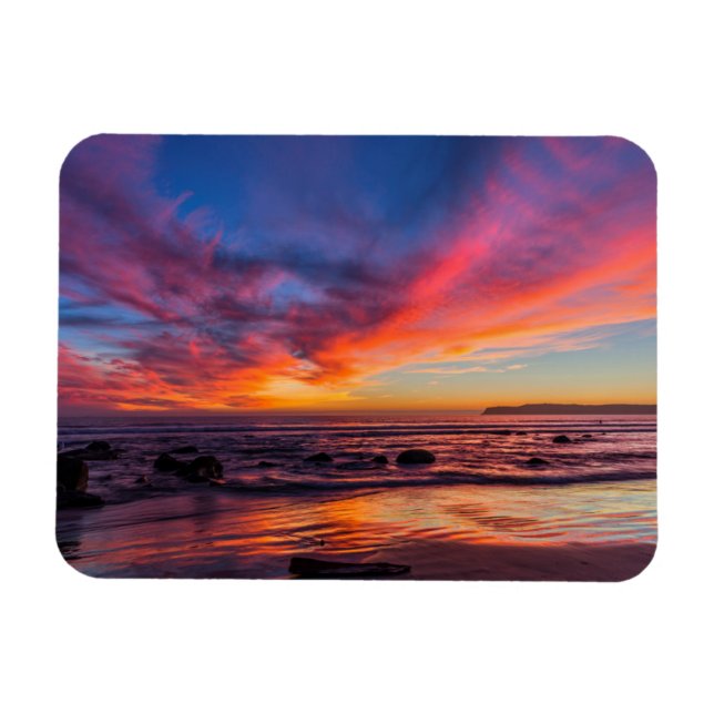 Sunset over the Pacific from Coronado 2 Magnet (Horizontal)