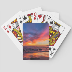 Sunset over the Pacific from Coronado 2 Poker Cards