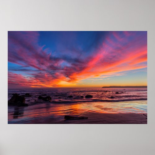 Sunset over the Pacific from Coronado 2 Poster