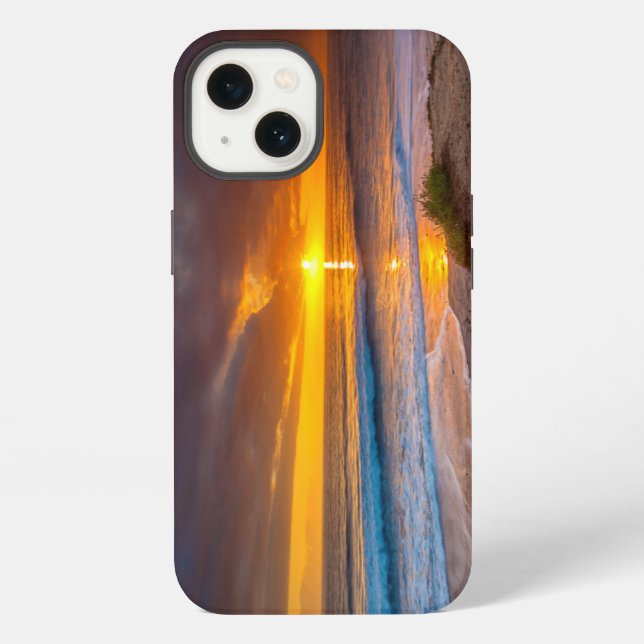 Sunset over the Pacific Ocean Iphone Case (Back)
