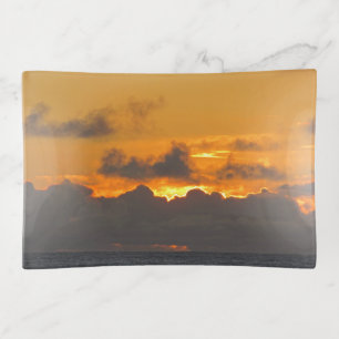 Sunset Over the Pacific Photo Relaxing Evening Sky Trinket Tray