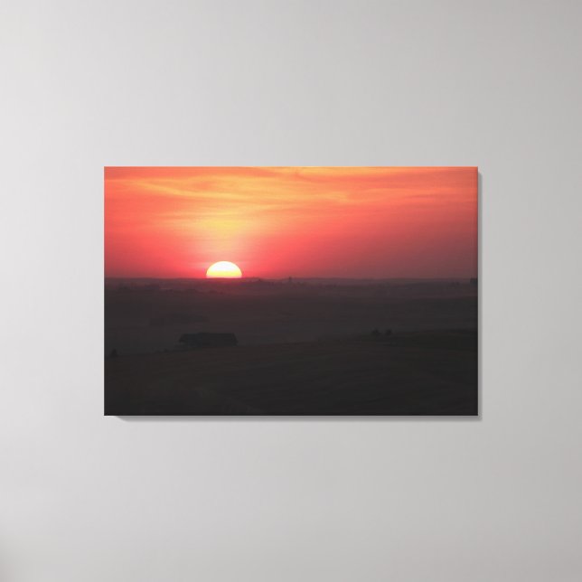 Sunset over the Palouse Canvas Print (Front)