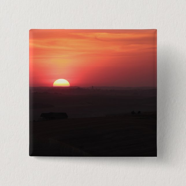 Sunset over the Palouse Pinback Button (Front)