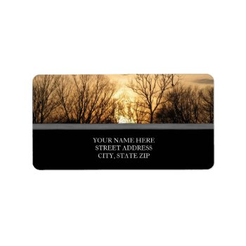 Sunset Over The Park Address Labels by lifethroughalens at Zazzle