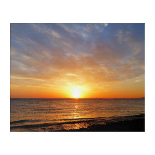 SUNSET OVER THE SEA ACRYLIC PRINT