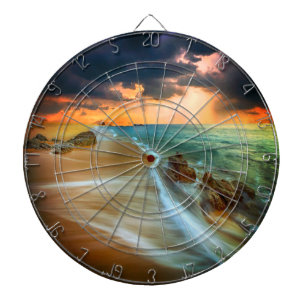 Sunset Over The Sea Dartboard