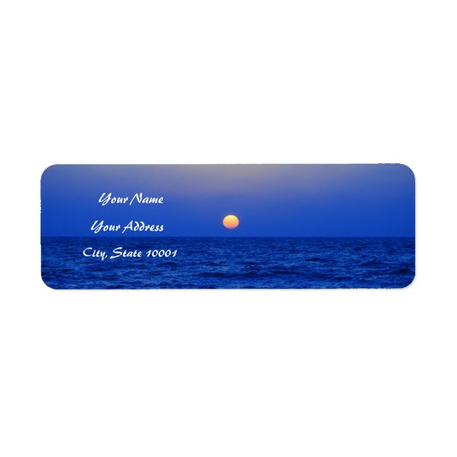 Sunset over the Sea Label (Front)
