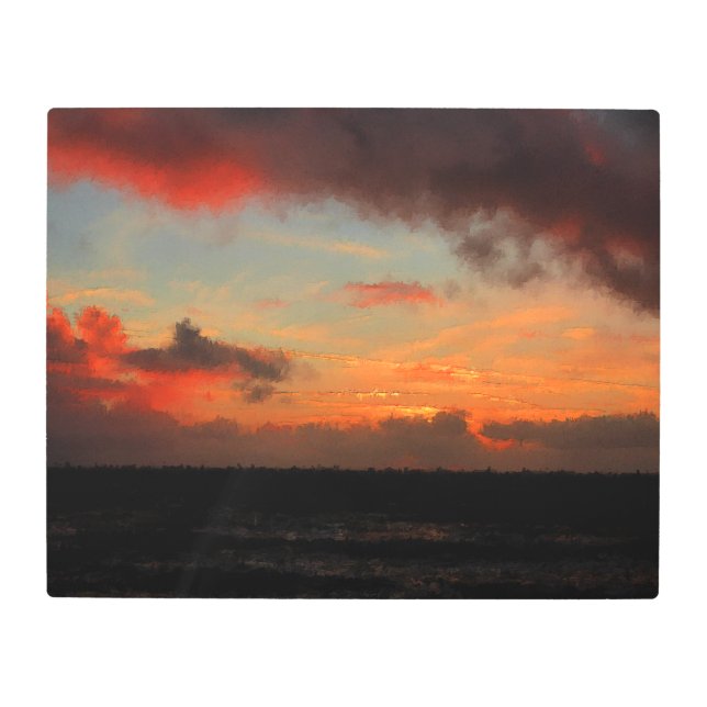 SUNSET OVER THE SEA METAL PRINT (Front)