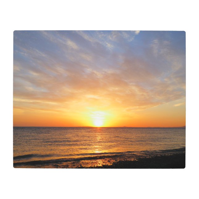 SUNSET OVER THE SEA METAL PRINT (Front)