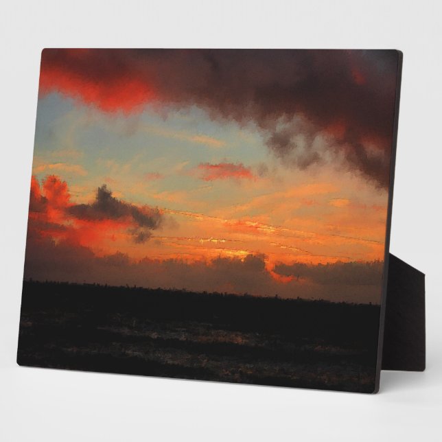 SUNSET OVER THE SEA PLAQUE (Side)