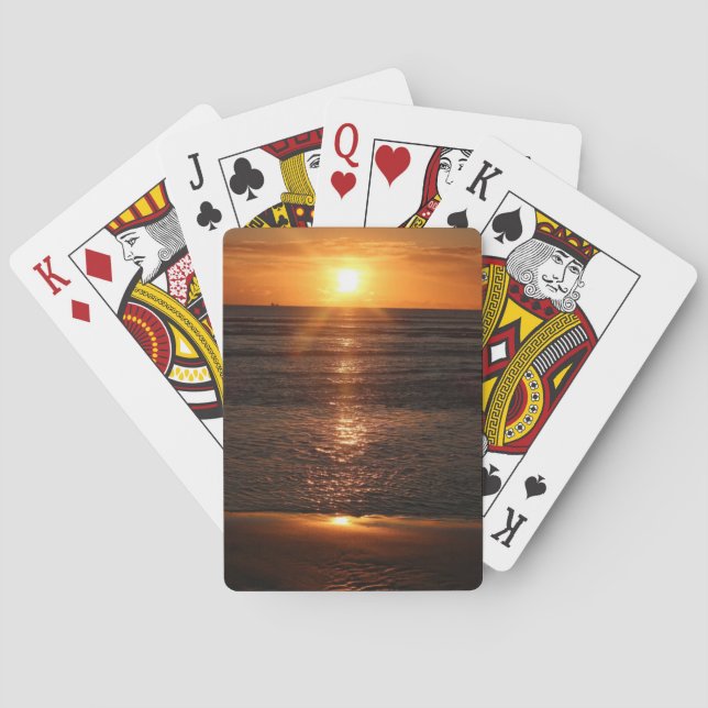 Sunset over the Sea Poker Cards (Back)