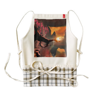 Sunset over the sea zazzle HEART apron