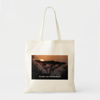 Sunset Over The Serengeti Tote Bag