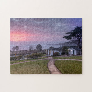 Sunset Over the South Lawn at the Little River Inn Jigsaw Puzzle
