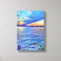 Sunset over the Tappan Zee Bridge New York