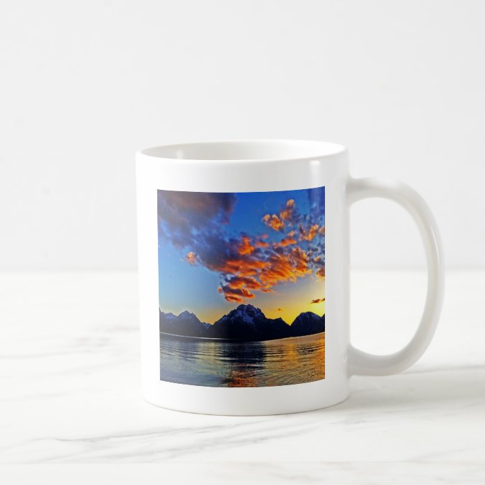 Sunset over the Tetons Coffee Mugs