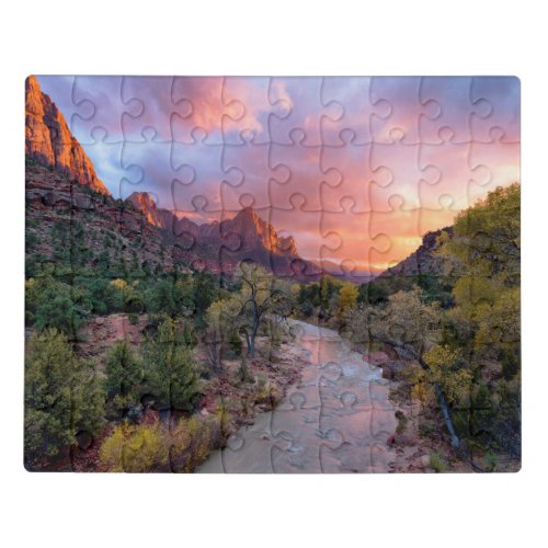 Sunset Over the Watchman Jigsaw Puzzle