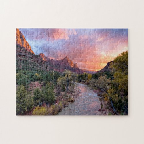 Sunset Over the Watchman Jigsaw Puzzle