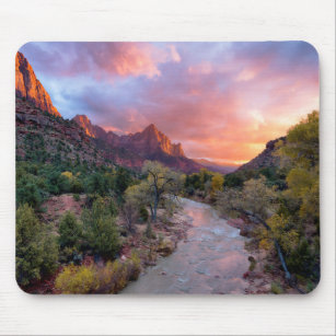 Sunset Over the Watchman Mouse Pad