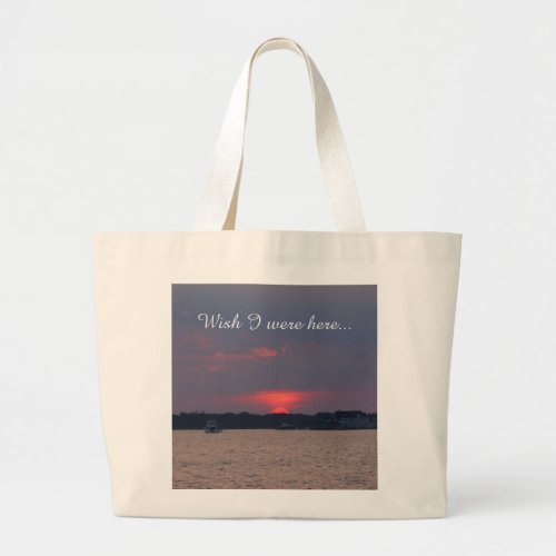 Sunset Over the Water Tote Bag