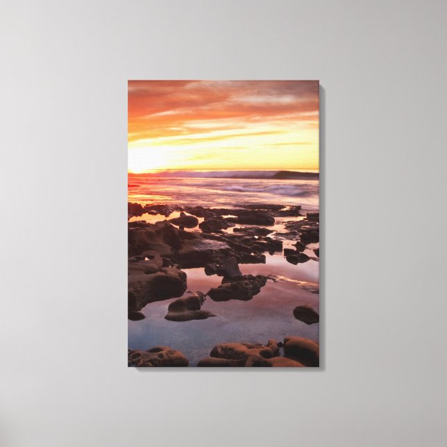 Sunset Over Tide Pools Canvas Print (Front)