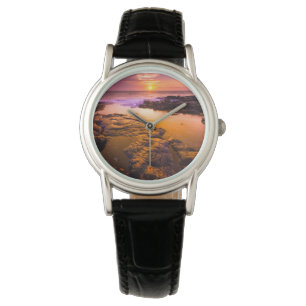 Sunset over tide pools, Hawaii Watch
