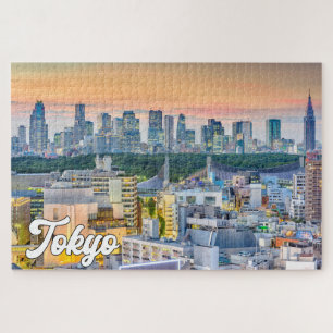Sunset Over Tokyo, Japan Jigsaw Puzzle