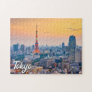 Sunset Over Tokyo, Japan Jigsaw Puzzle