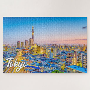 Sunset Over Tokyo, Japan Jigsaw Puzzle